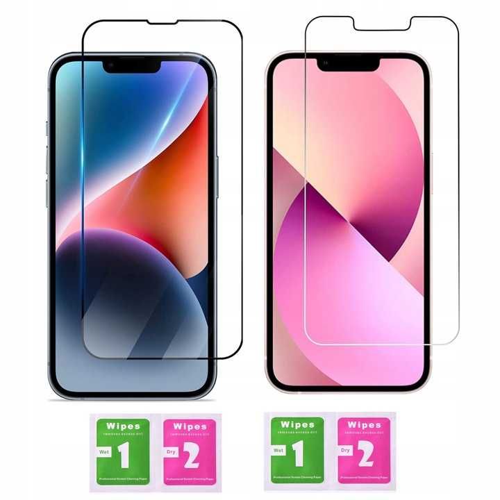 Etui do iPhone 13 / iPhone 14 + Case Przezroczyste 2 x SZKŁO HARTOWANE