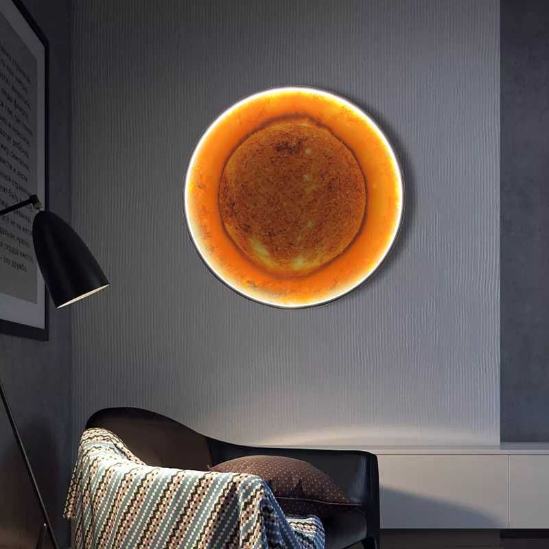 Plafon okrągły dekoracyjny Lampa Led na ścianę Słońce 40 cm Sun 3D