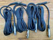 Przewód kabel XLR Jack 6,35mm 1/4 żeński 3m 4szt mikrofonowy