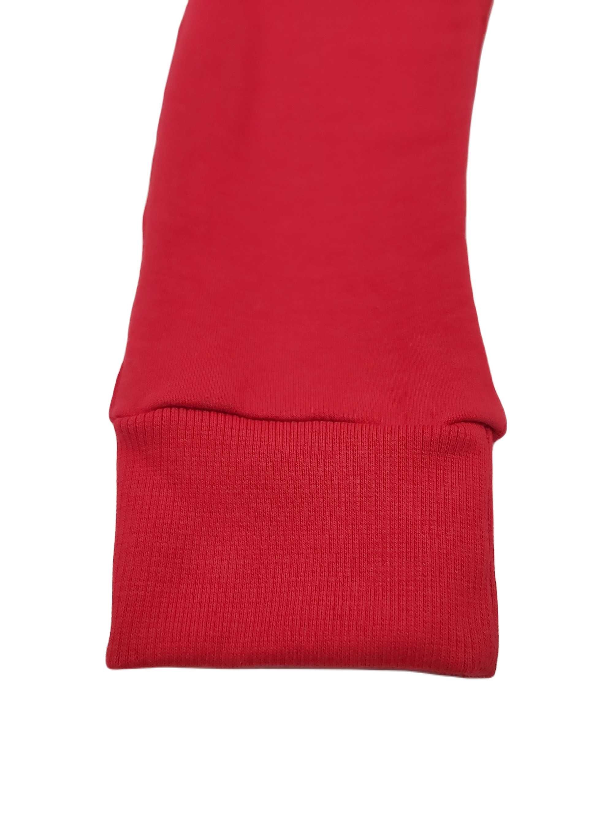 Spodnie dresowe czerwone 98 bawełna slim MROFI