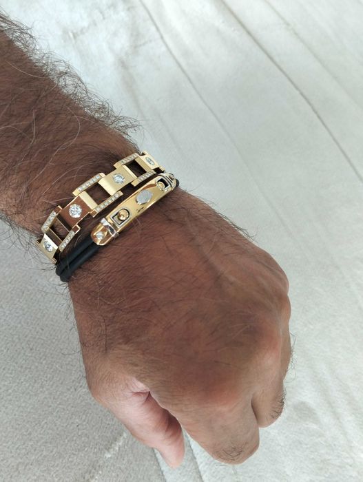 Bransoleta złota 18K gold 750 brylanty diamenty certyfikat