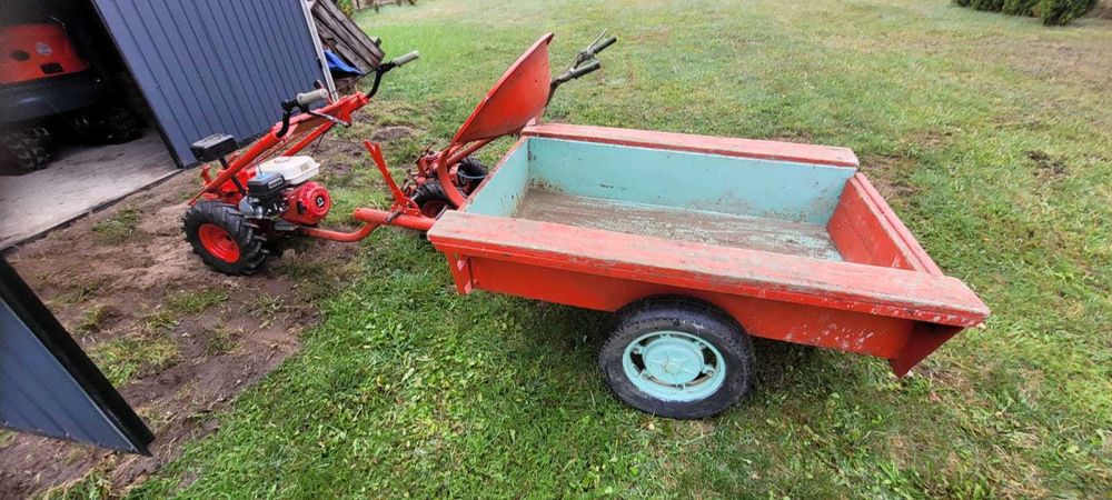Traktorek jednoosiowy, przyczepka + drugi na części
