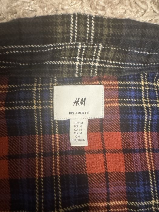 Сорочка рубашка в клітинку картата H&M унісекс