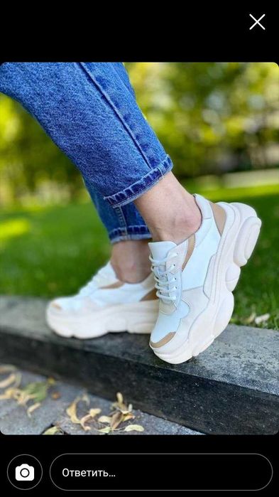 Кроссовки кожа весна-осень