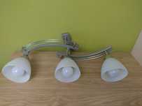 Lampa sufitowa potrójna srebrna jak nowa