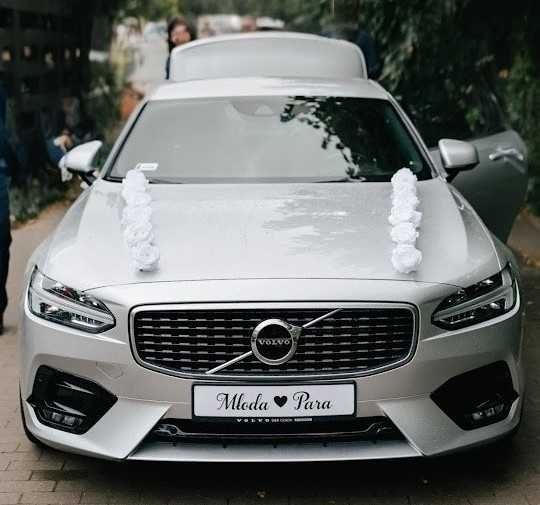 Zestaw: Ślubne tablice samochodowe i dekoracja 12 róż, serca rattanowe