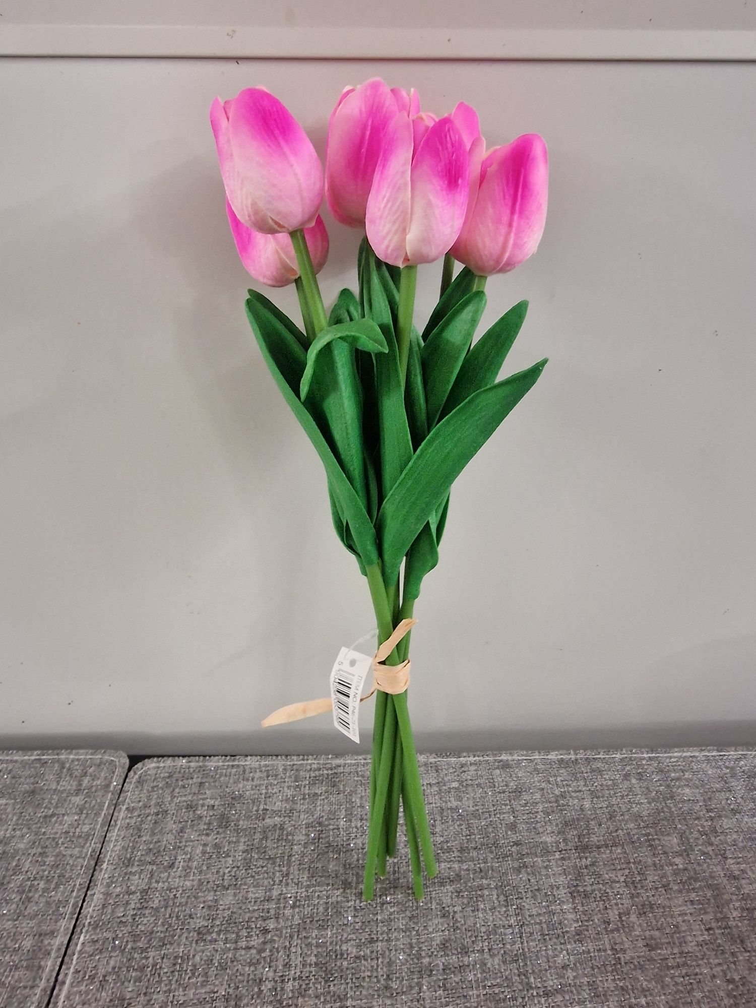 Sztuczne silikonowe tulipany bukiet 7sztuk