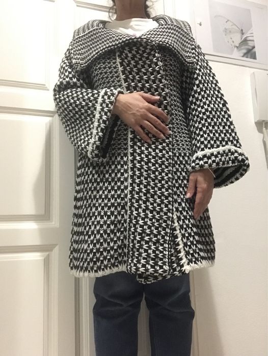 Casaco da Ruga preto e branco