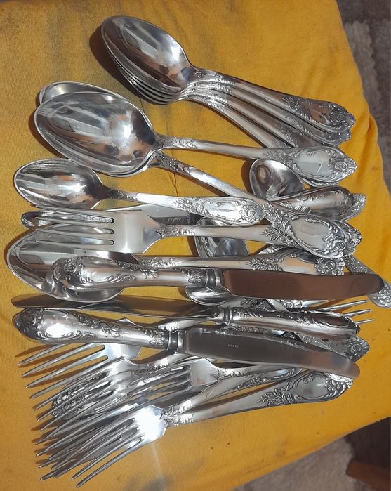 Мельхиор мнц мельхиоровый набор троянда серебряная роза зиш класик