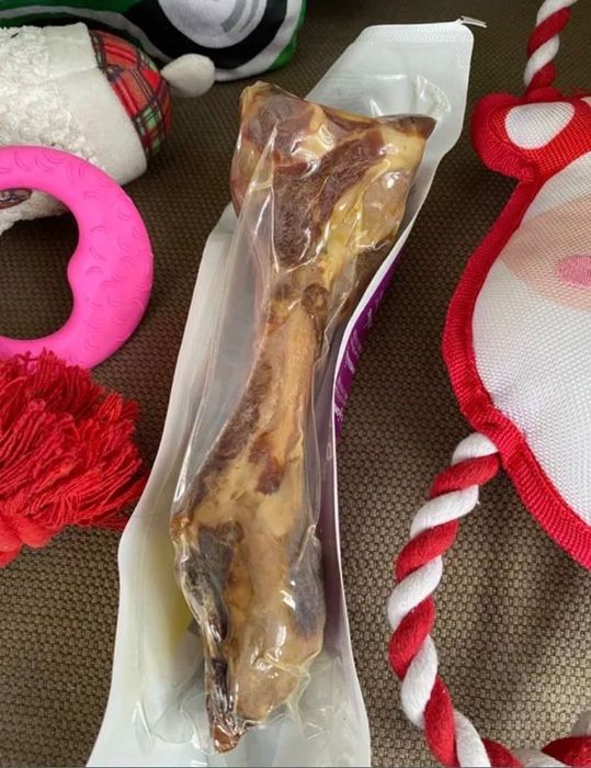 Zabawki i kość dla psa