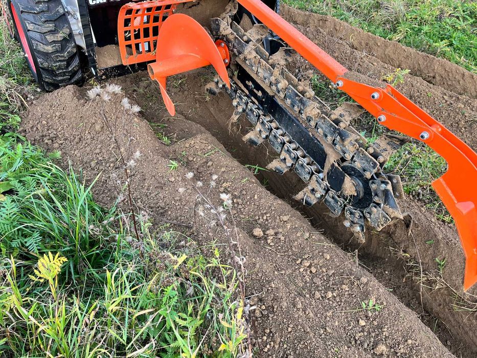 Piła trencher do drenażu do ładowarka burtowa skidsteer Captok CK-D39F
