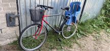 Rower meski damski z fotelikiem dla dziecka aluminiowy