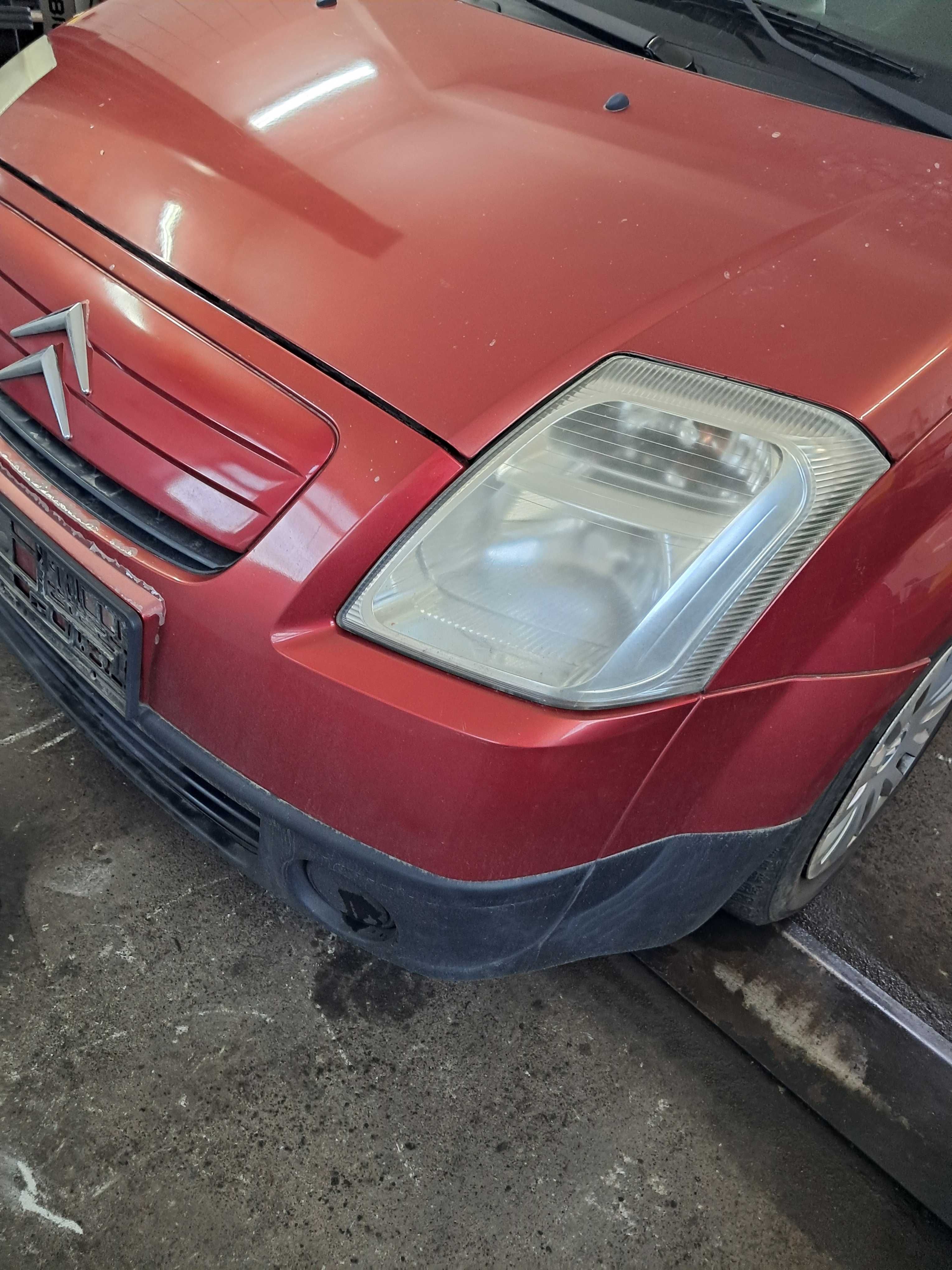citroen c2 2005r, przód kompletny, maska, zderzak, lampy