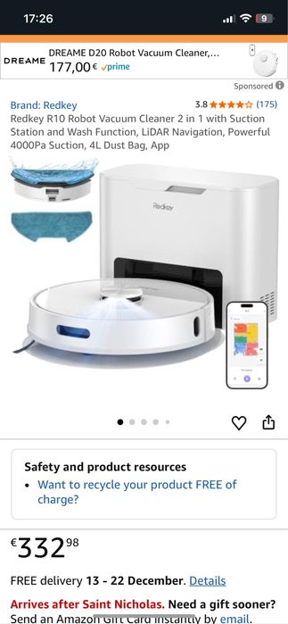 Робот пилосос Redkey R10