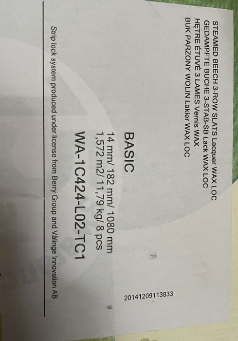 Buk parzony deska trojwarstwowa barlinecka 27m2