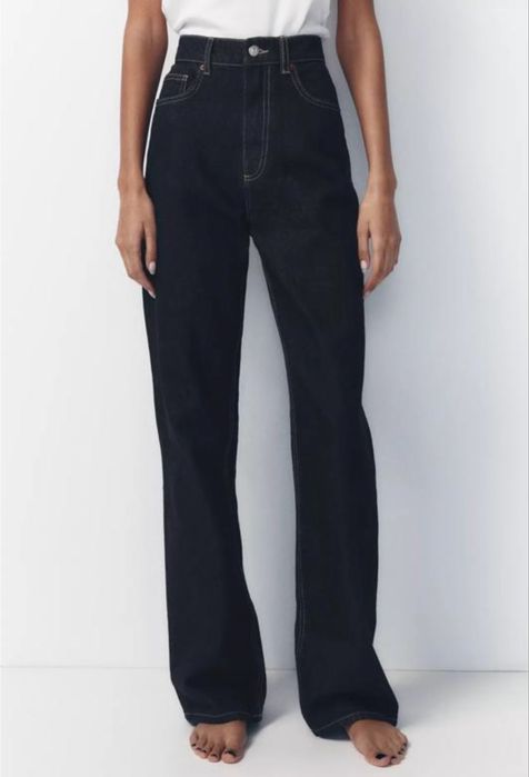 Джинси wide leg zara, джинси trf wide leg high waist full length zara,