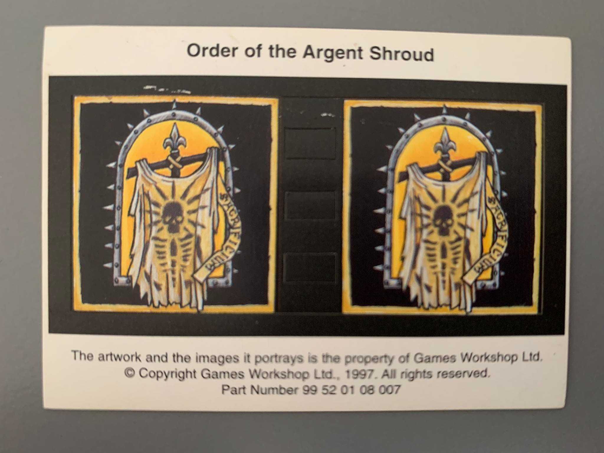 Warhammer 40k: Sisters of Battle, Banner - Order of the Argent Shroud