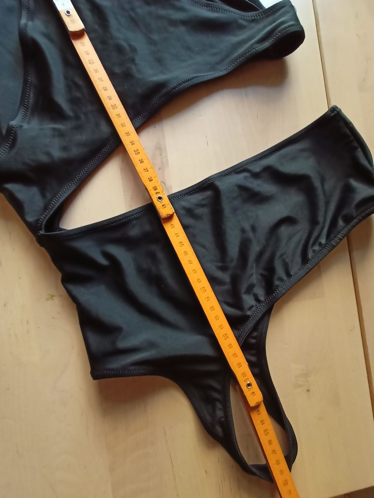 Czarny kostium strój kąpielowy jednoczęściowy monokini h&M XL 42