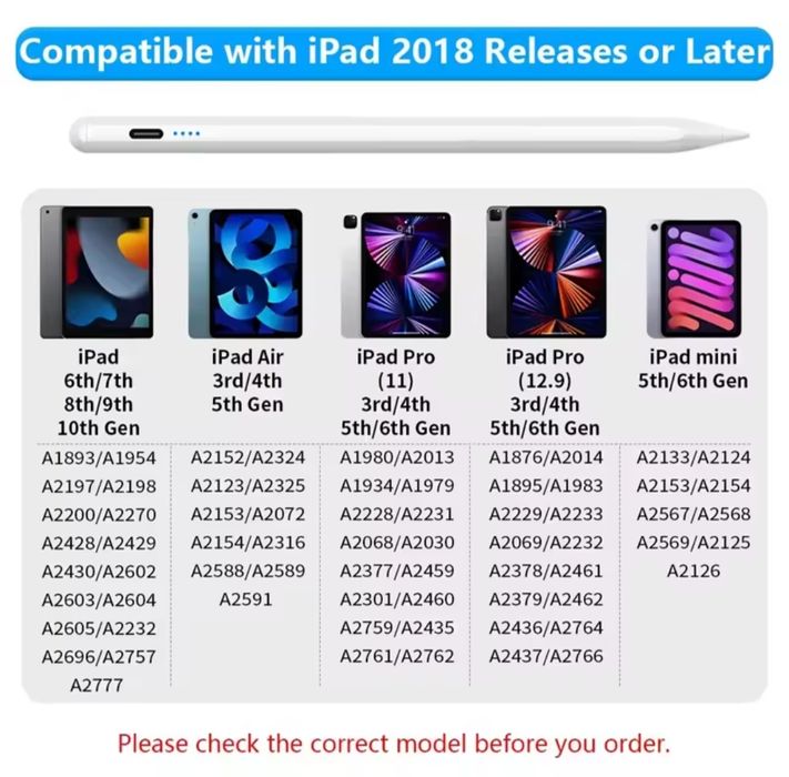 Стилус для Apple iPad Palm Rejection Power