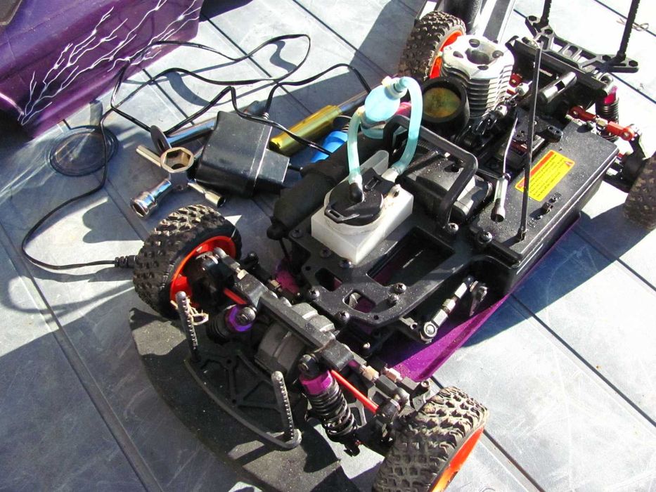 Samochód autko RC spalinowe NITRO na pilota zdalnie sterowany - zestaw