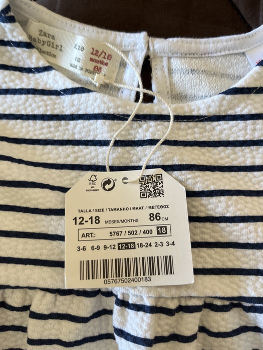 Vestido 12-18 meses Zara