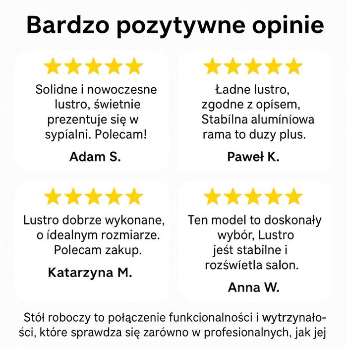 OKAZJA! LUSTRO ŁUKOWE 161.5 x 50cm* stojące I łazienkowe
