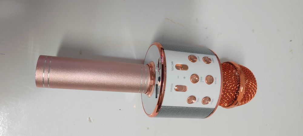 Microfone de Karaoke - Rosa Dourado