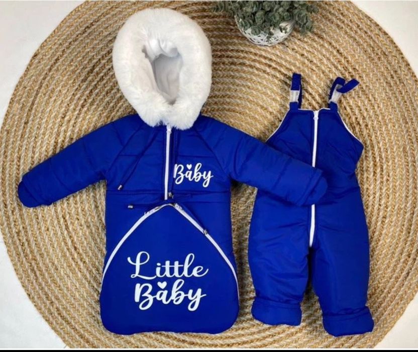 Зимовий дитячий комбінезон-трансформер 3в1 Alisa на овчині "Little Bab