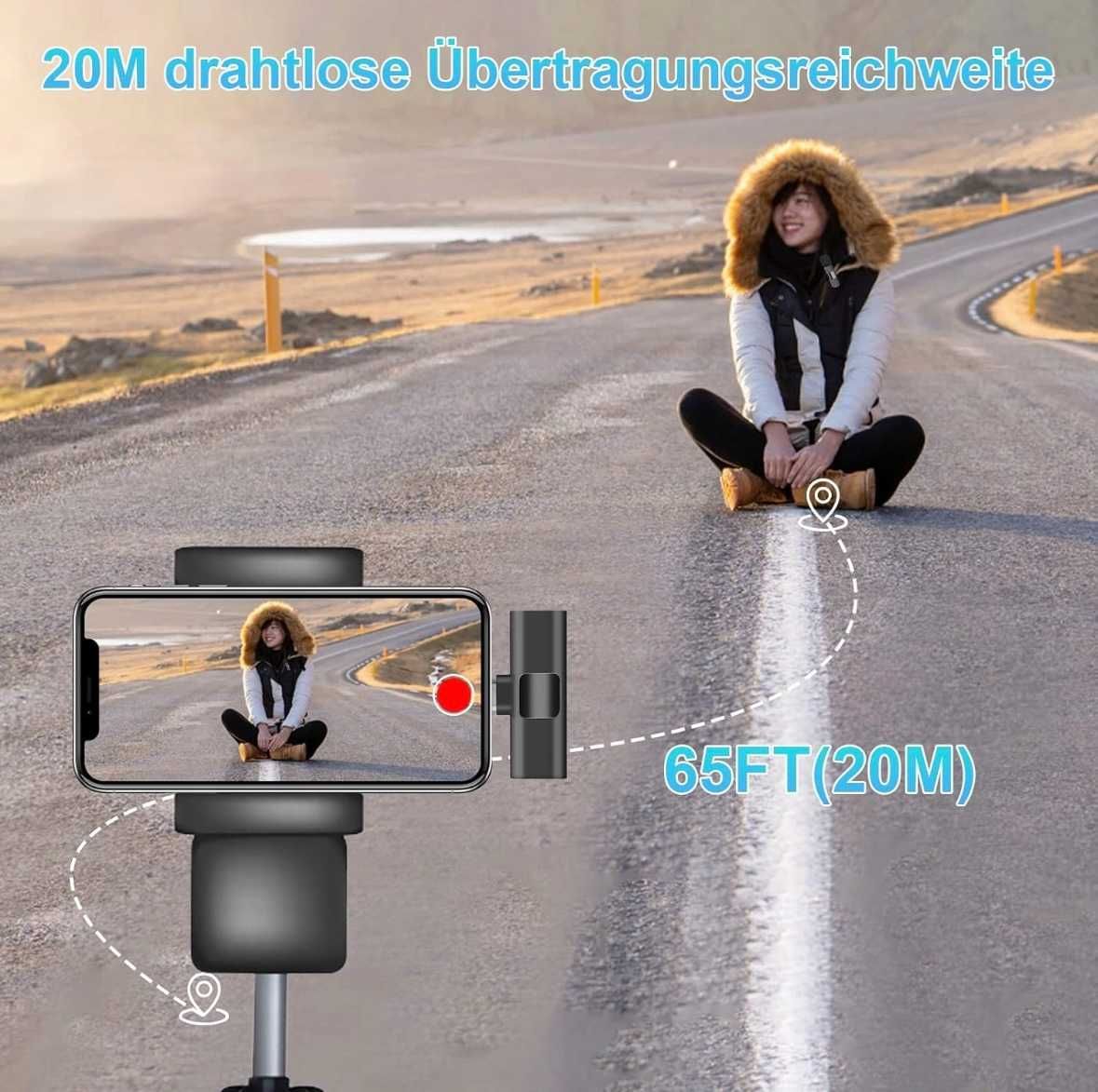 2x Mikrofon Bezprzewodowy LAVALIER Krawatowy Do Telefonu / USB-C