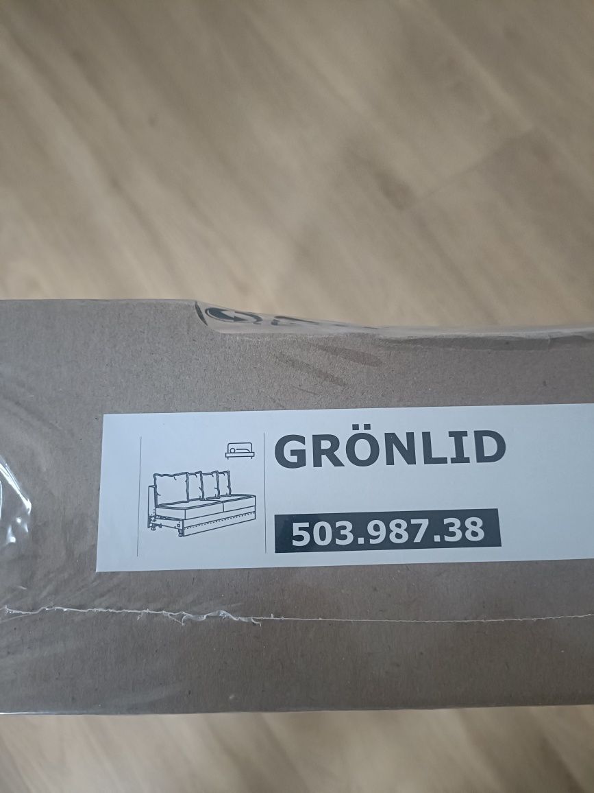 Pokrycie na sofę Gronlid ljungen szary IKEA 3 osobową