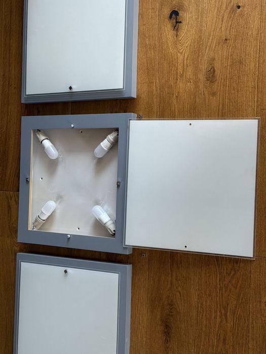 Lampy Sufitowe Plafon 50x50 3szt. 4xE27