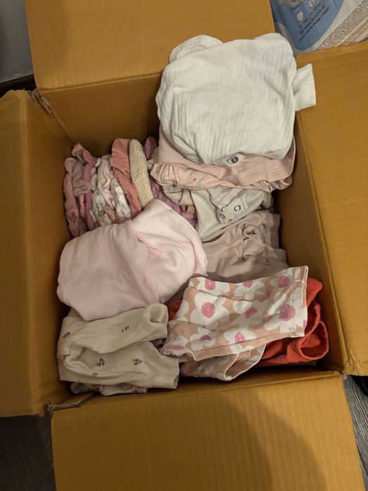 Paka zestaw ubrań noworodek niemowle dziewczynka