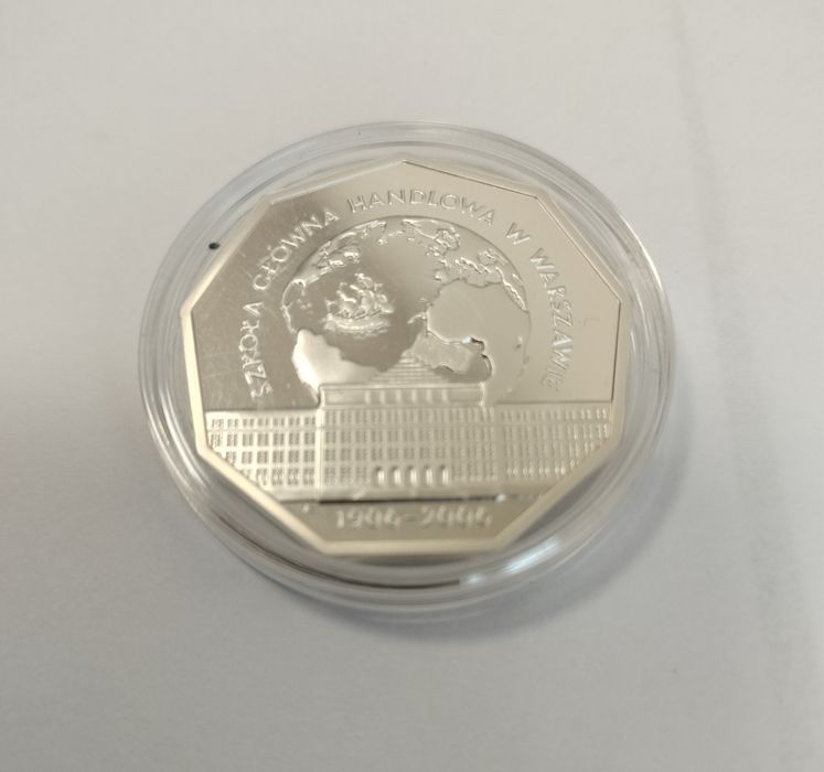 Moneta srebrna 100 lat SGH z roku 2006