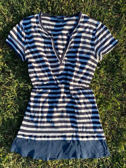 Śliczna vintage koszulka Ralph Lauren w pas coquette avant garde S M