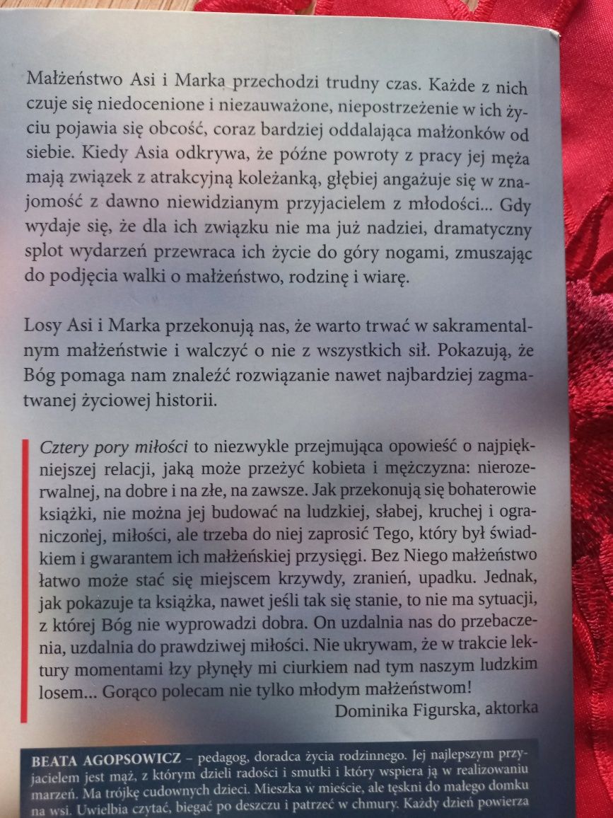 Książka cztery pory miłości Beaty Agospowicz