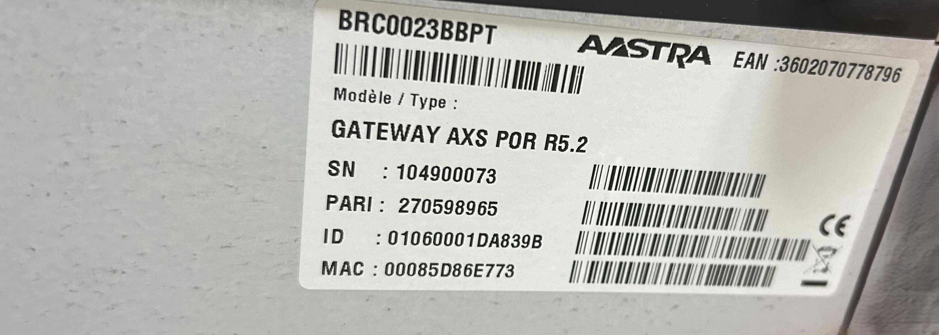 Central Telefónica AASTRA GATEWAY AXS