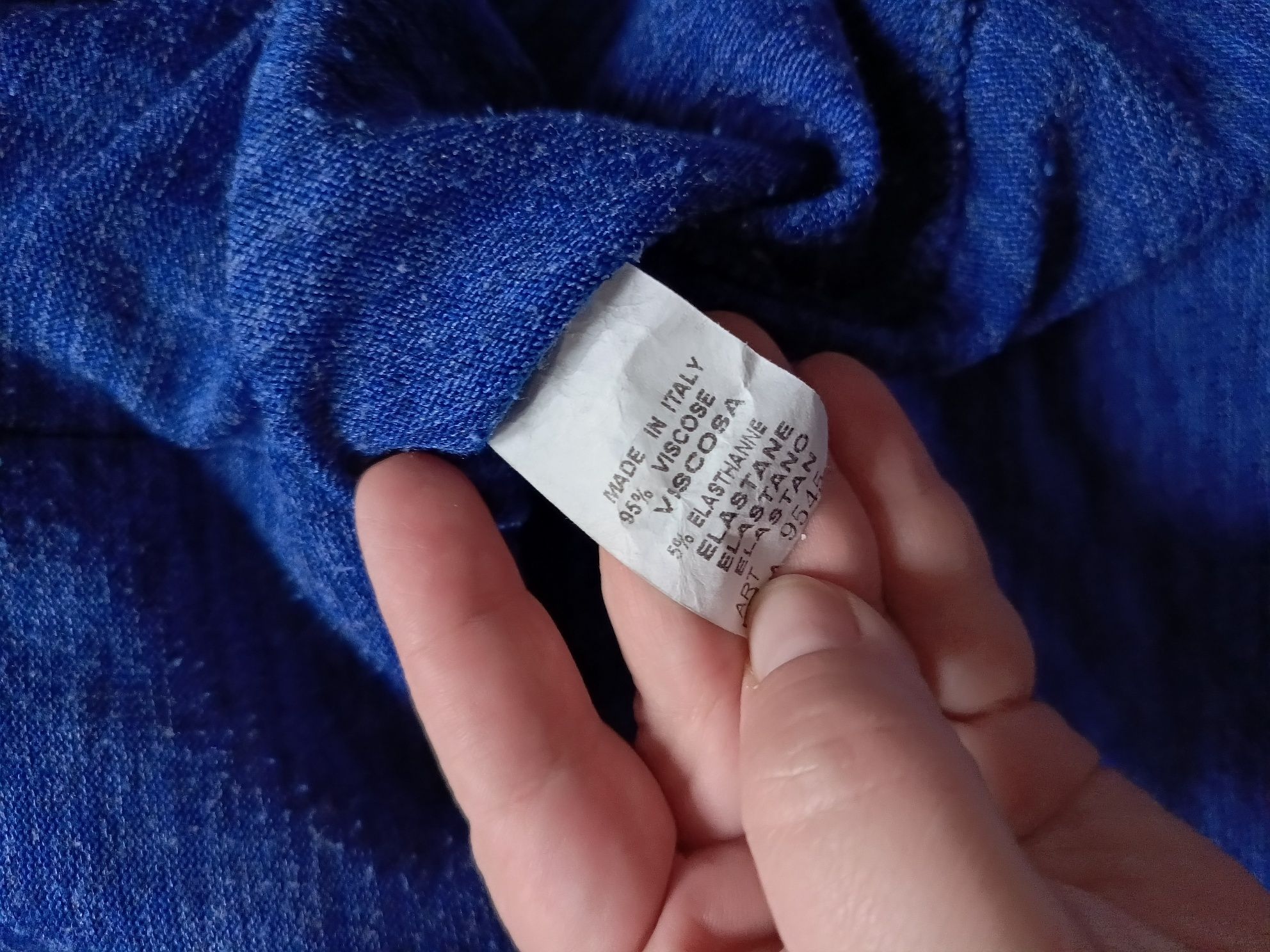Kolorowa sukienka/tunika z wiskozy i elastanu, włoska jakość, oversize