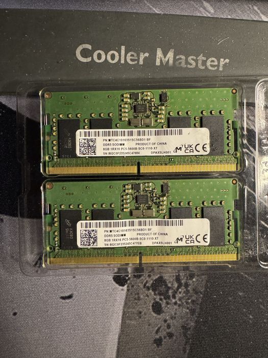 Оперативная память в ноутбук 16gb (2 шт по 8gb) ddr5 sodimm 5600мгц