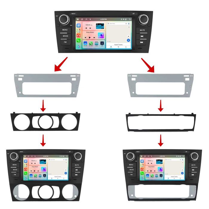 Rádio 4/64GB BMW Série 3 (E90) - CarPlay | Android Auto | WiFi | NOVO