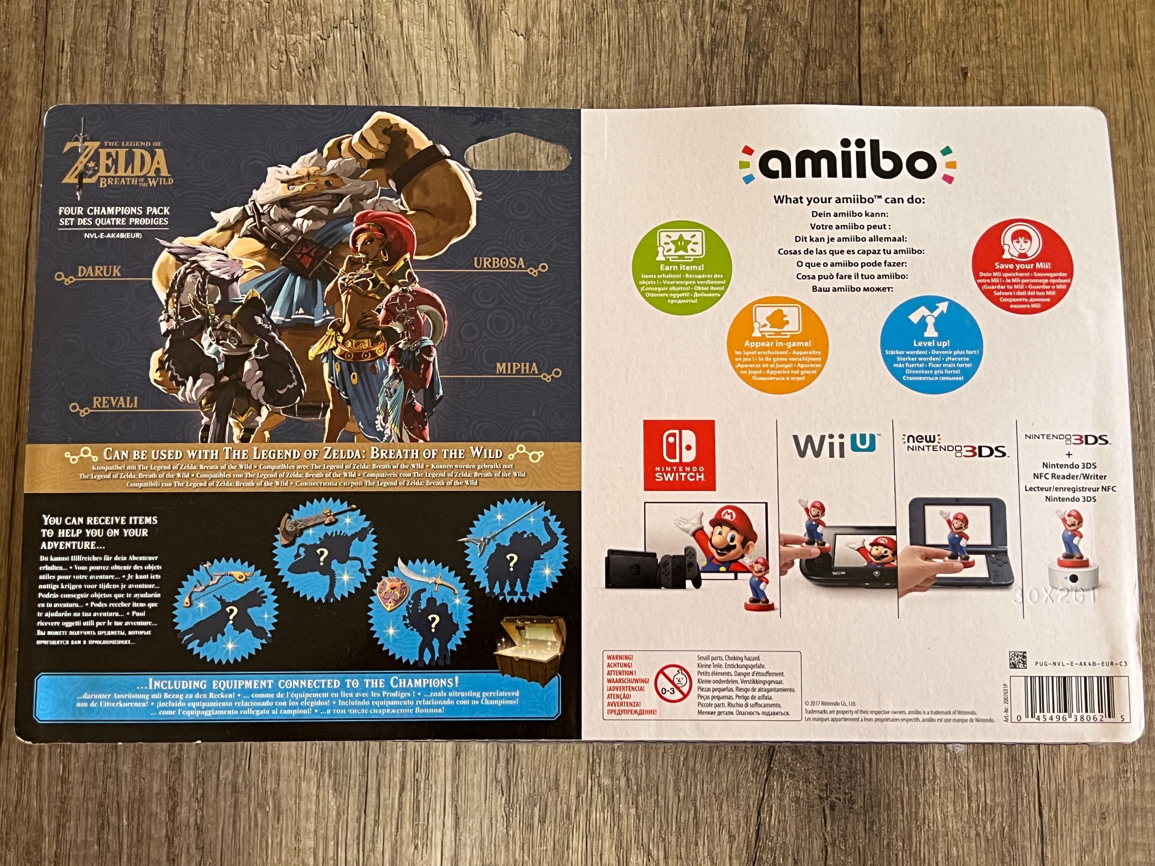 [Nintendo Amiibo] Zelda Pack 4: Revali Daruk Urbosa Mipha [SELADO]