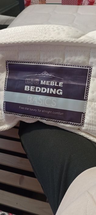 Łóżko patchwork 140x200 z materacem kieszeniowym bdb