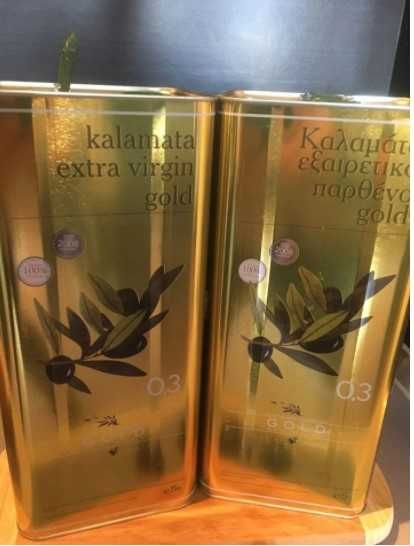 Grecka Oliwa z Oliwek Extra Virgin 5l GOLD KALAMATA 0,3% KWASOWOŚĆI
