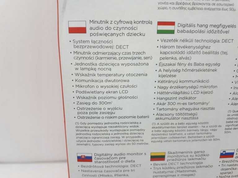 NOWA Niania Elektroniczna z LCD i lampką nocną Motorola Audio Monitor