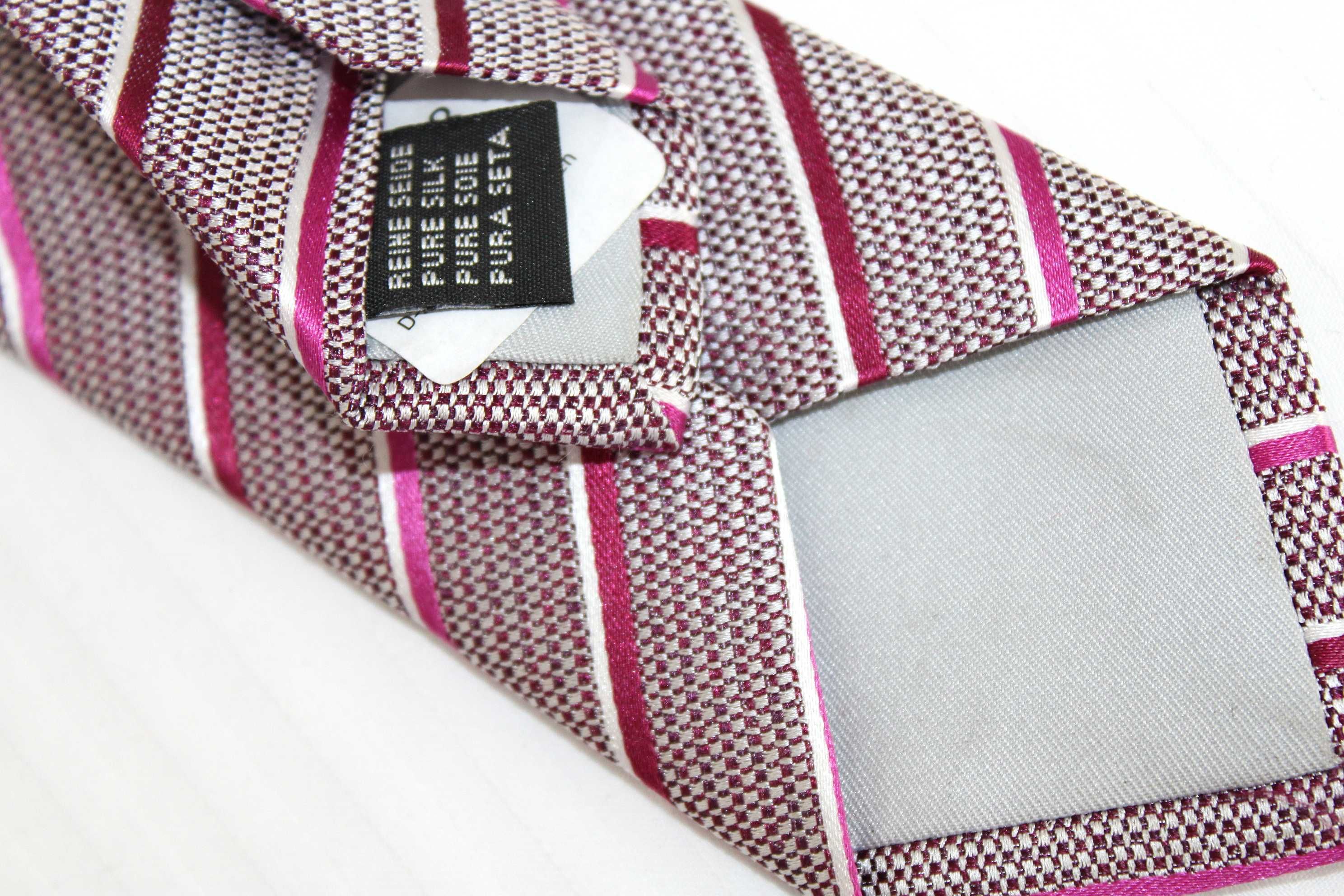 KR2 (w7) Jedwab Jedwabny Luksusowy Krawat Paski
