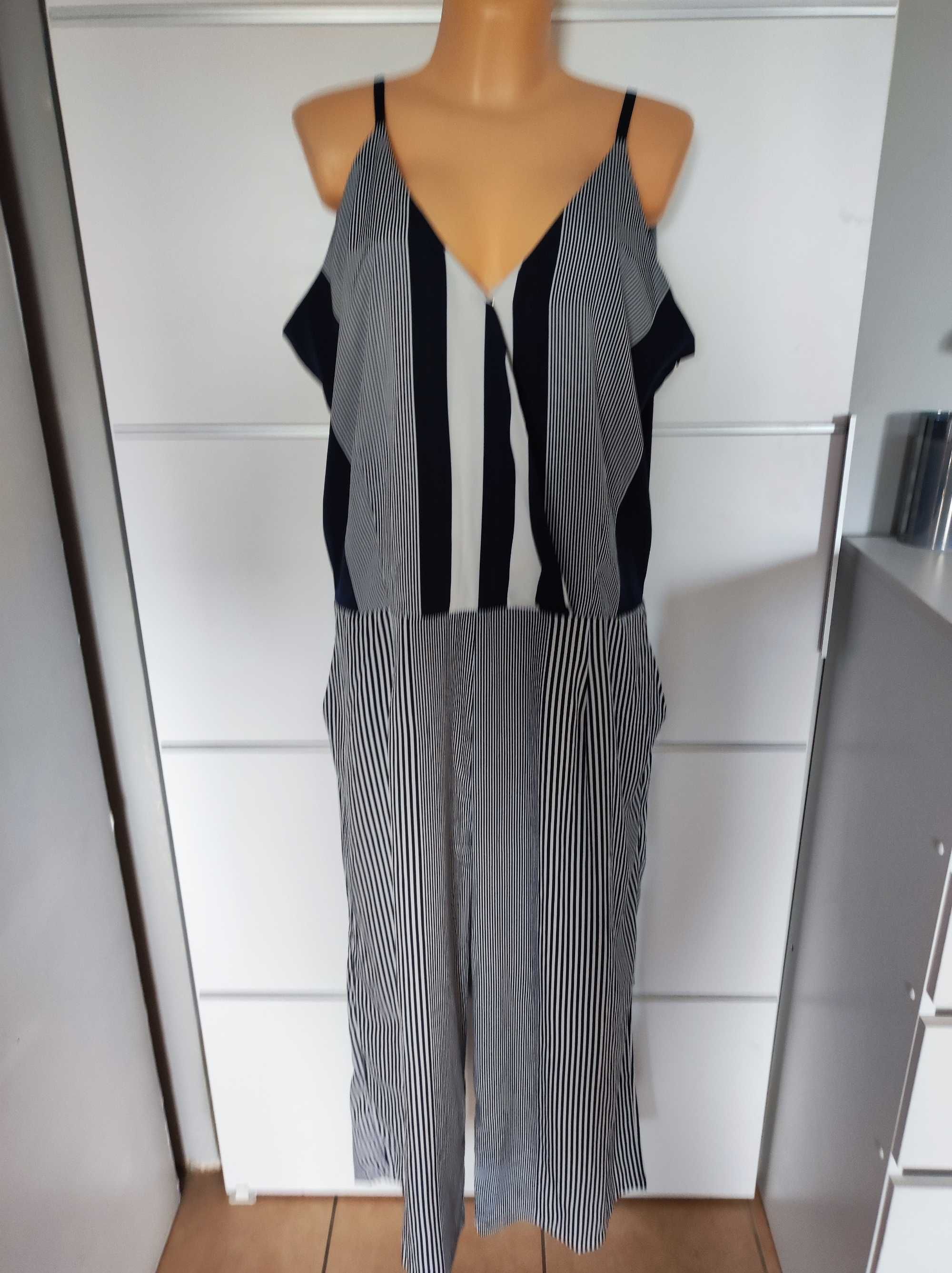 AX Paris Curve r 52 letni kombinezon w paski Nowy plus size