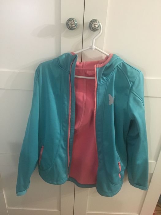 Turkusowo różowy softshell S/M/170
