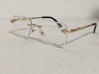 CARTIER męskie złote nowe oprawki okulary zerówki filtr UV