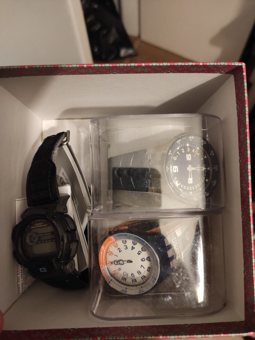 Relógios Swatch e Casio g shock