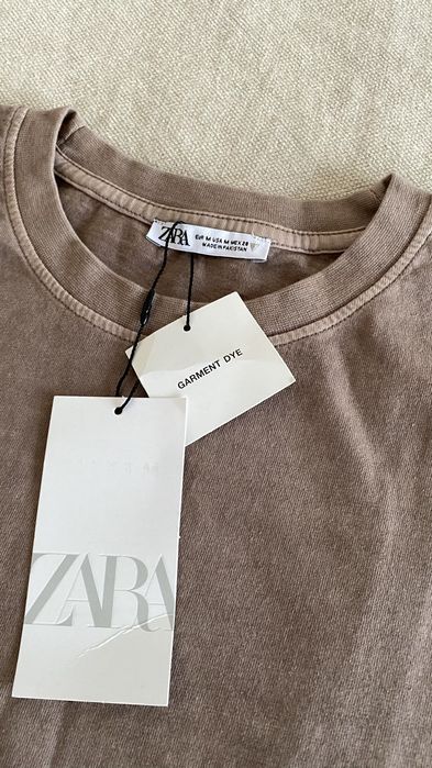 Оверсайз футболка Zara з ефектом випраної тканини