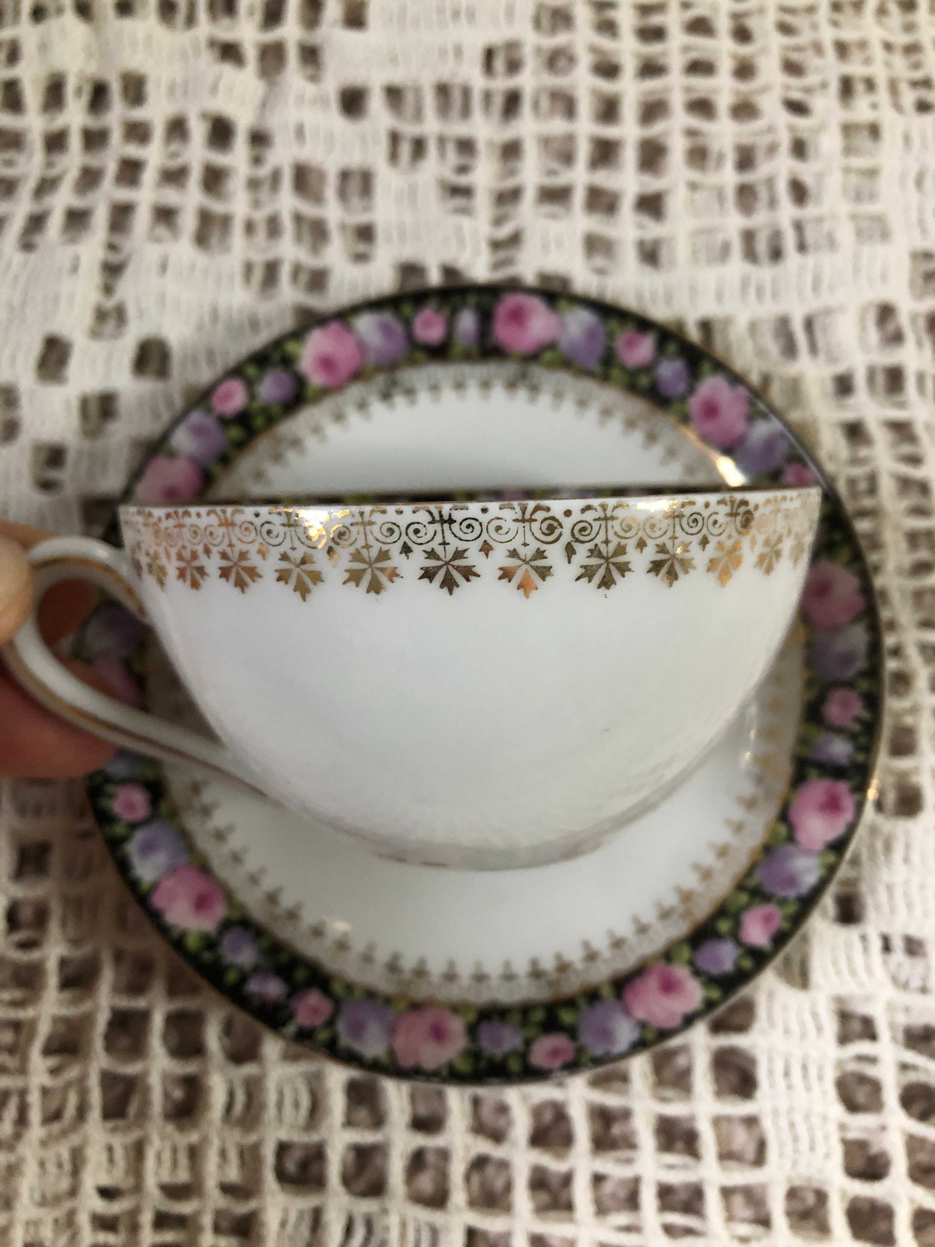 Filiżanka talerzyk porcelanowy KPM Germany porcelana świąteczny duo
